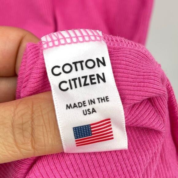 COTTON CITIZEN | The Verona Spaghetti Maxi Dress in Cerise Cast Pink Ombre Rib M - Picture 12 of 13